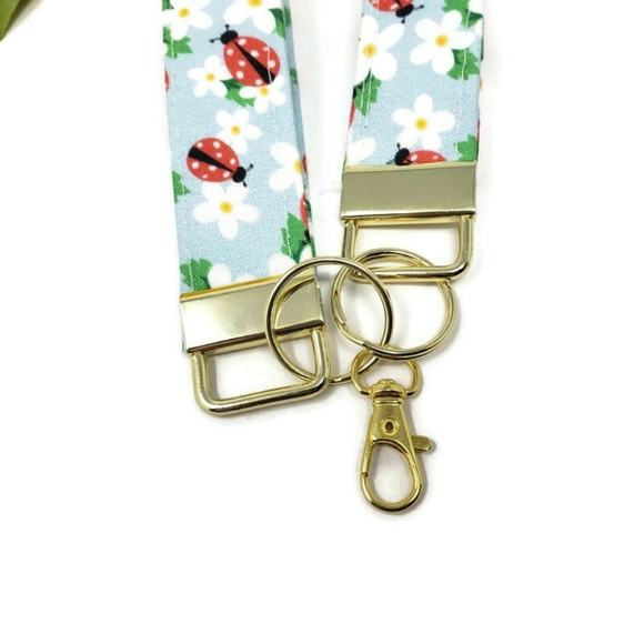 New! Ladybug Wrist Key Fob Holder Set Handcrafted - Picture 2 of 3
